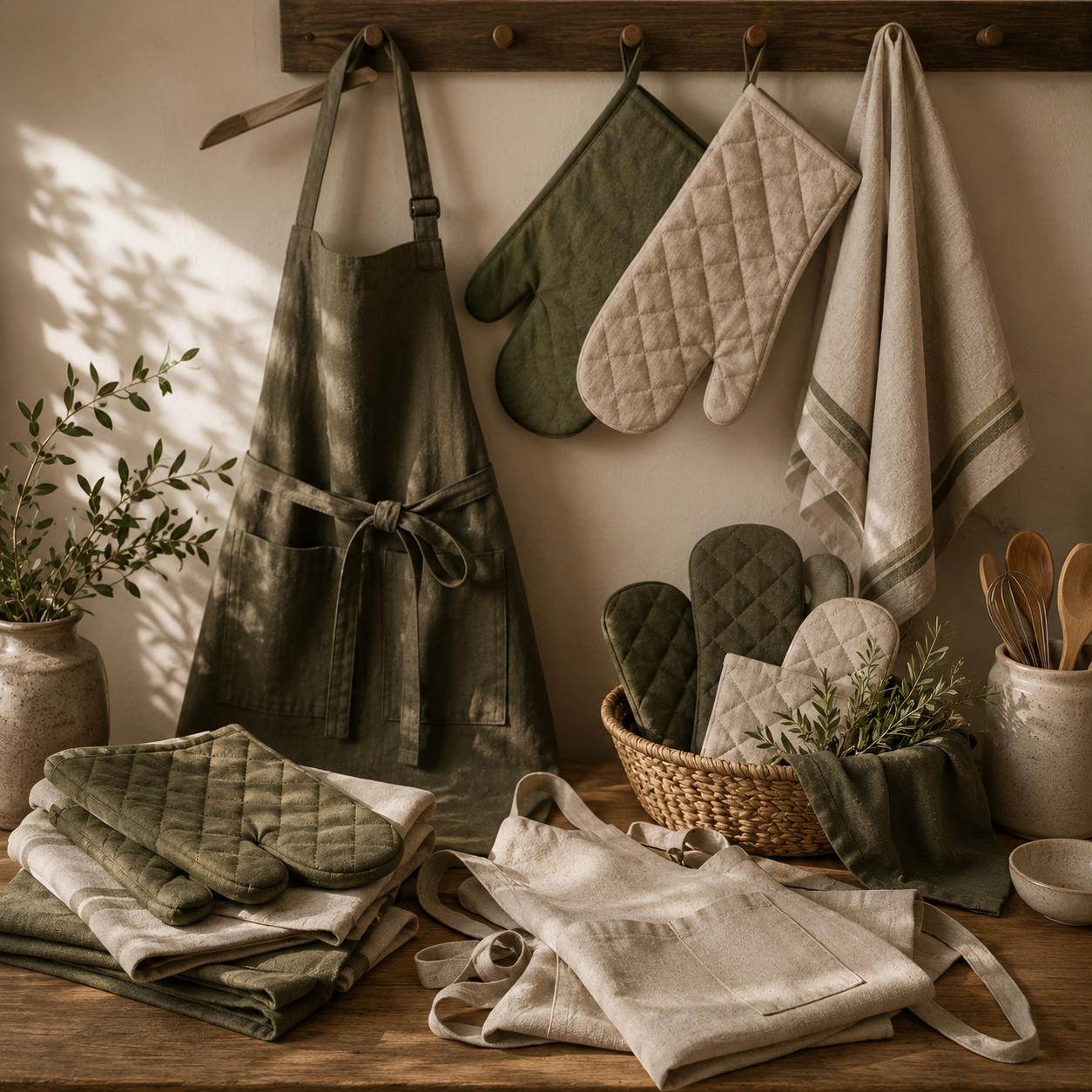 Aprons and mitts
