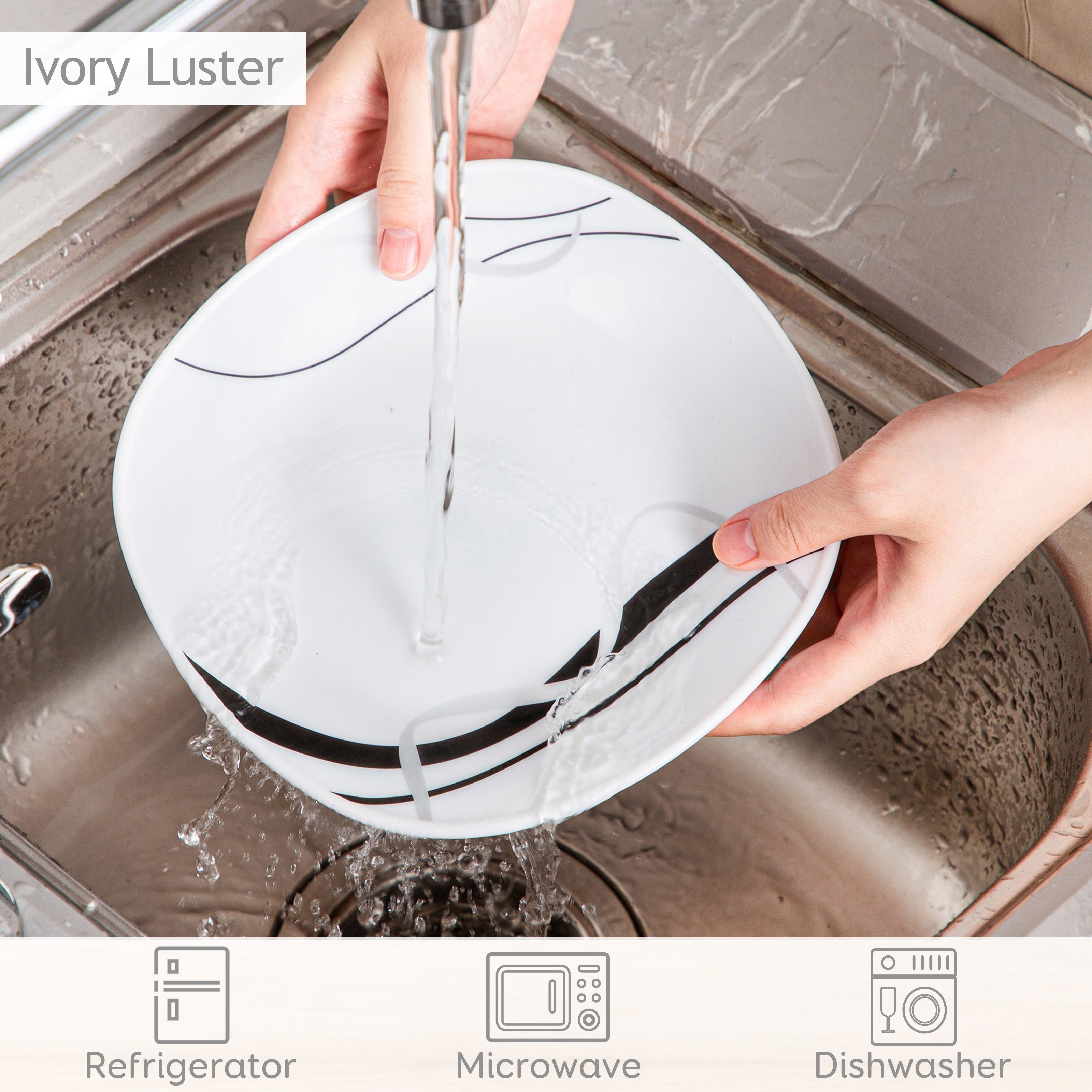 Glass dinnerware set- 30 pieces