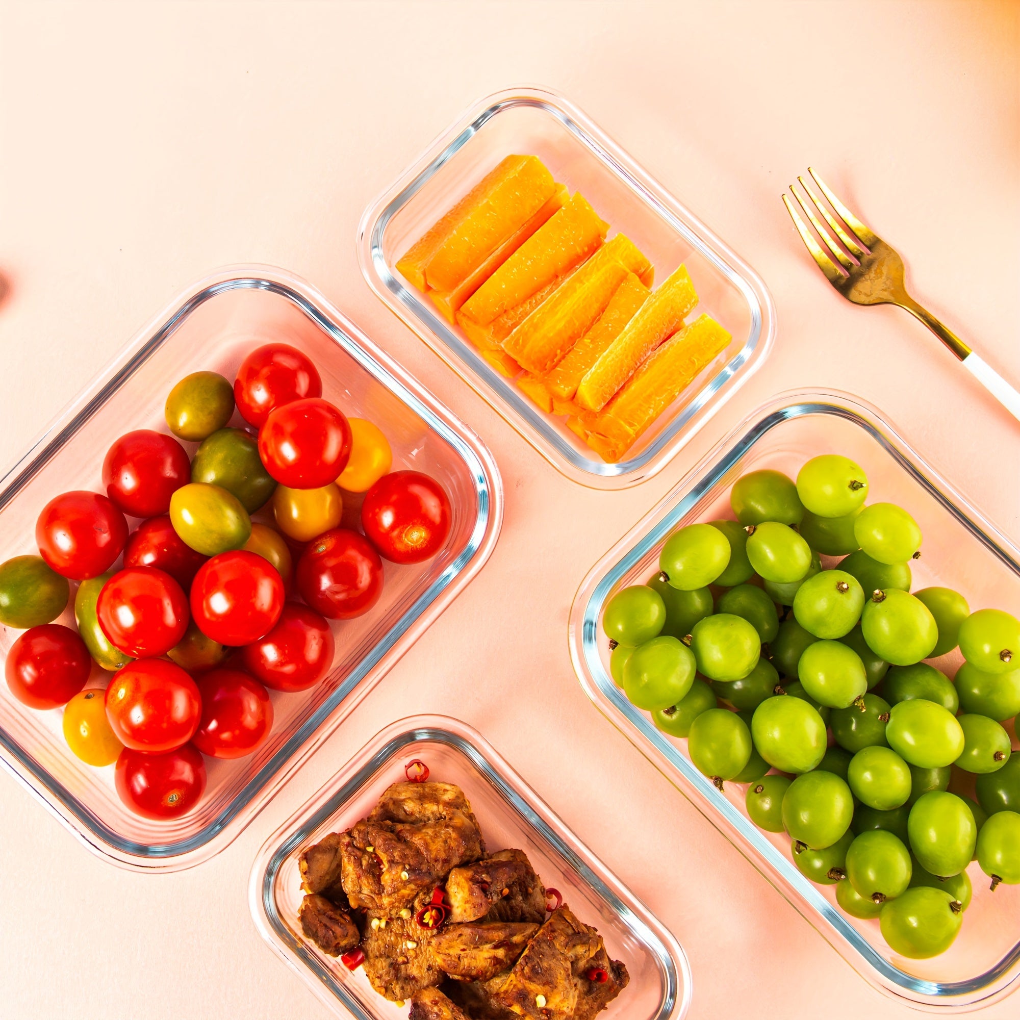 10-Piece Glass Food Storage Containers with Airtight Lids