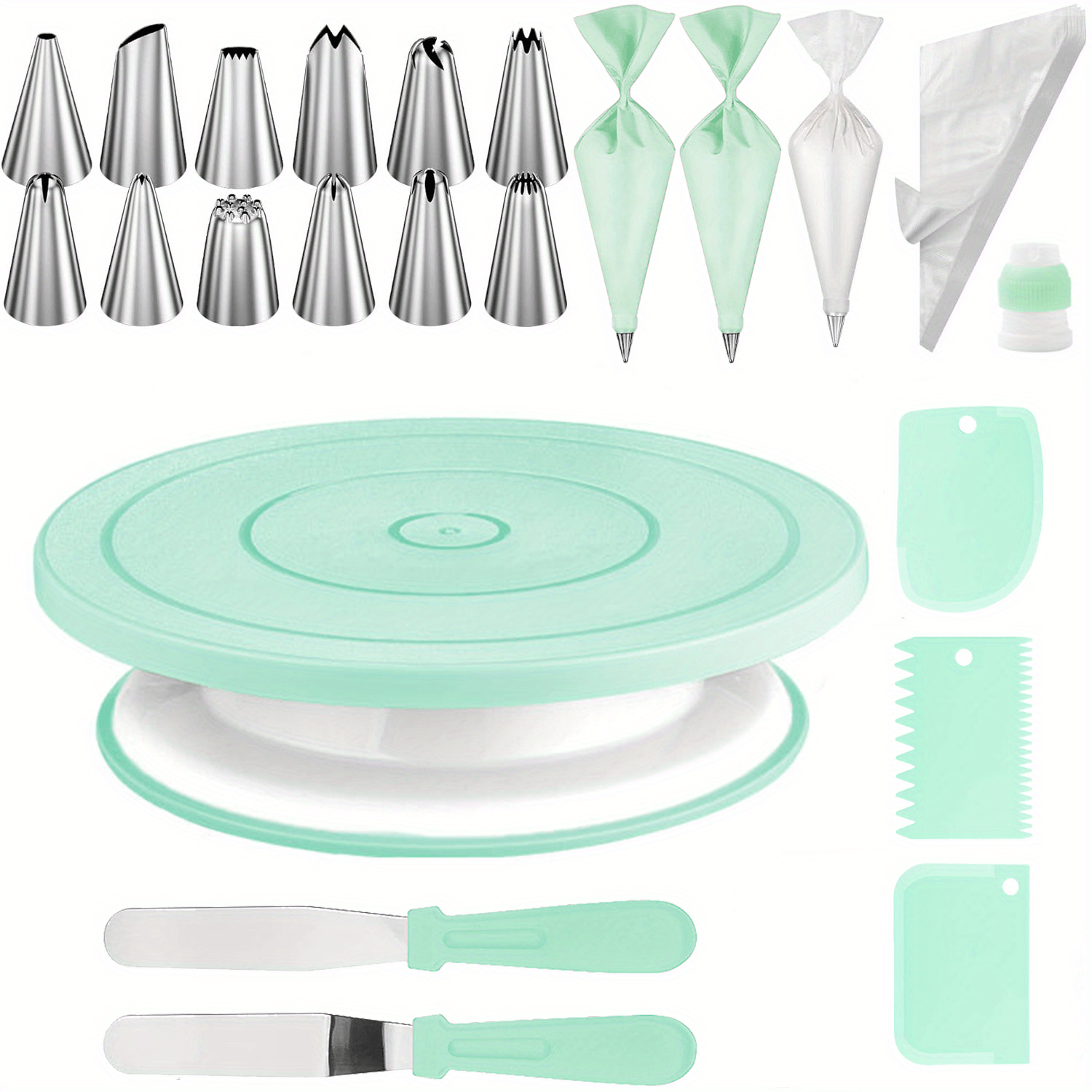 Cake Decorating Kit with Turntable