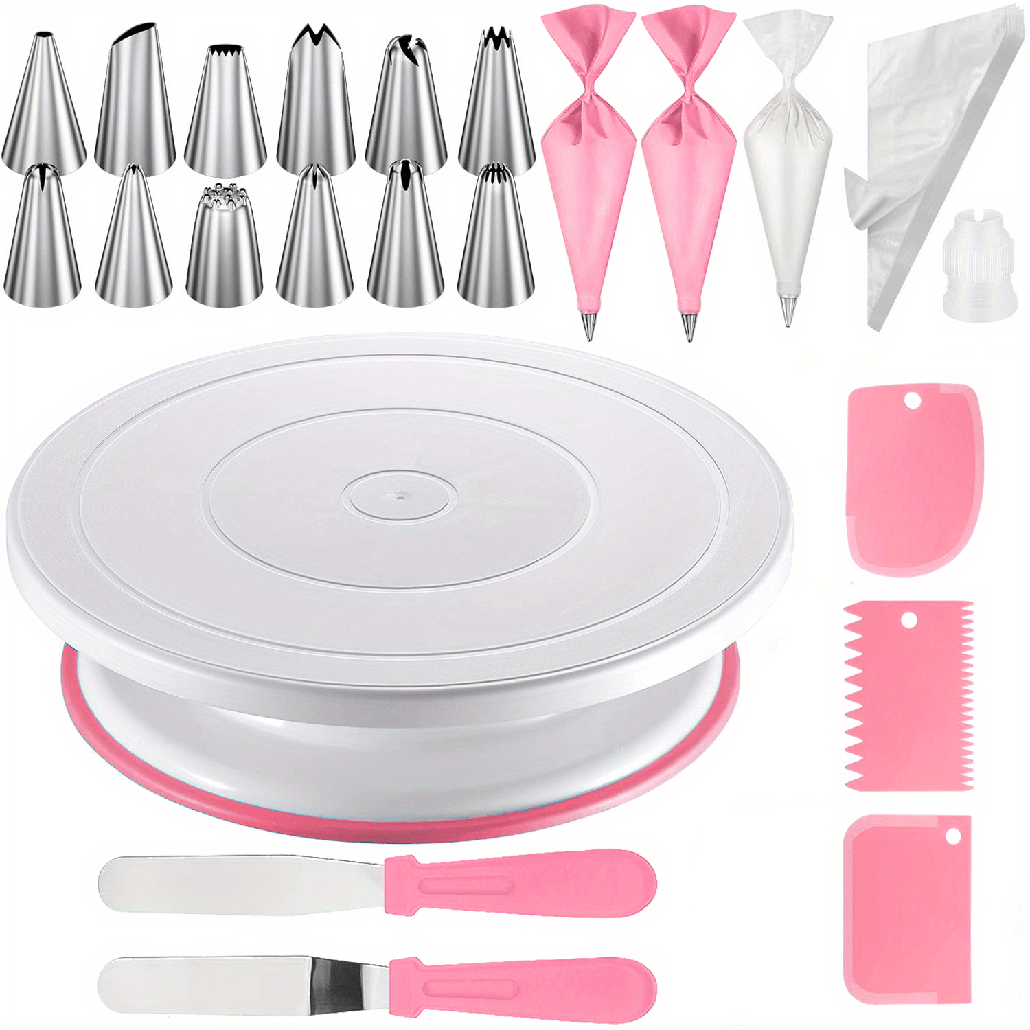 Cake Decorating Kit with Turntable