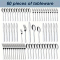 Stainless Steel Silverware Set – 60/90 PCS Cutlery Set for 18