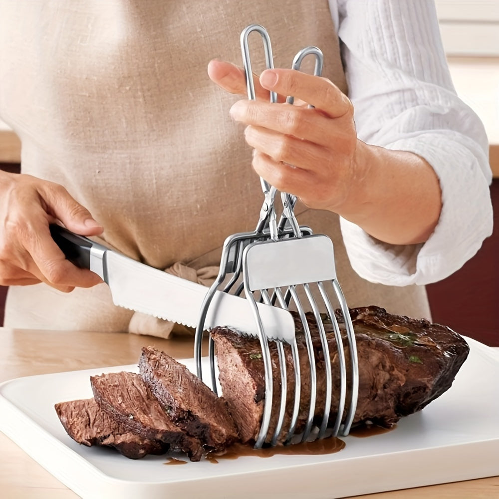 Pinzas para rebanar carne y verduras de acero inoxidable