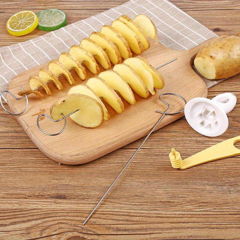 Portable Potato BBQ Skewer & Spiral Cutter