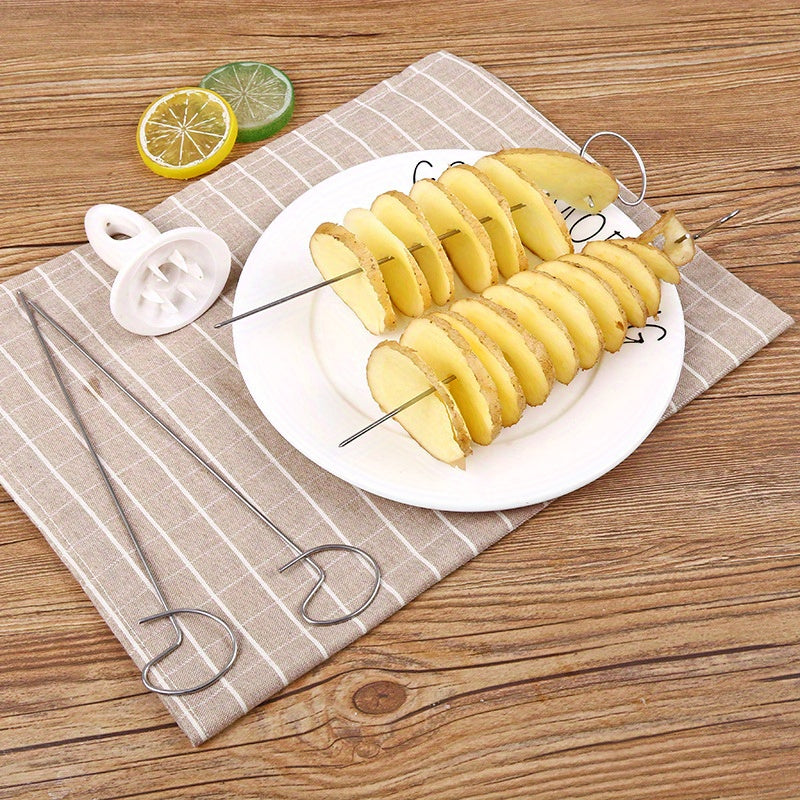 Portable Potato BBQ Skewer & Spiral Cutter