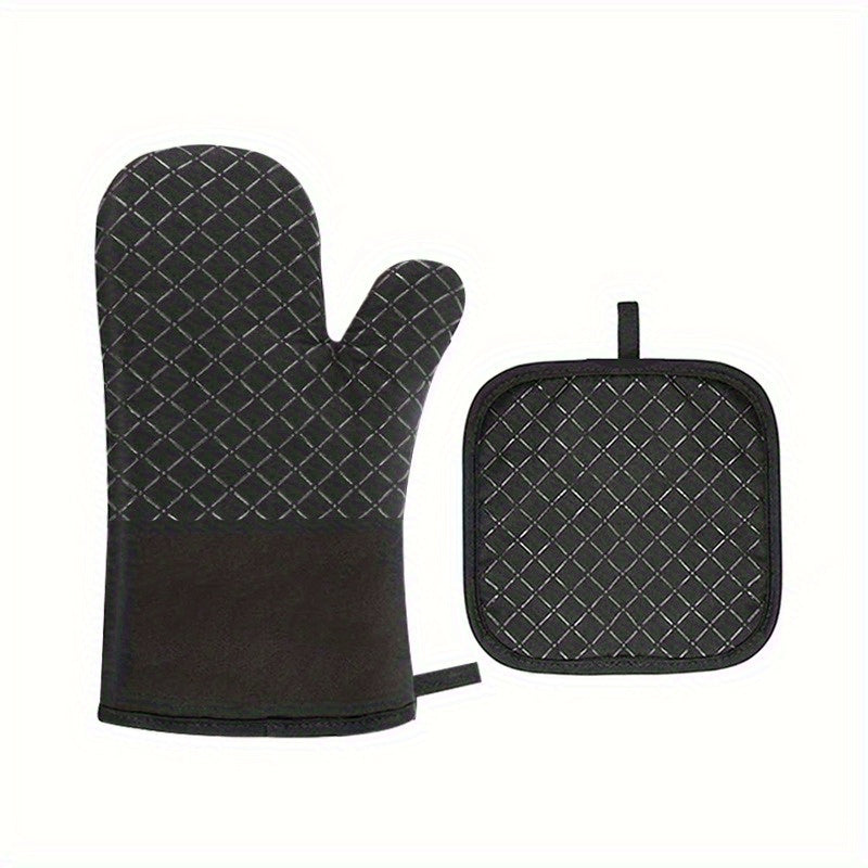 2-Pack Silicone Oven Mitts & Pot Holders – Heat Resistant