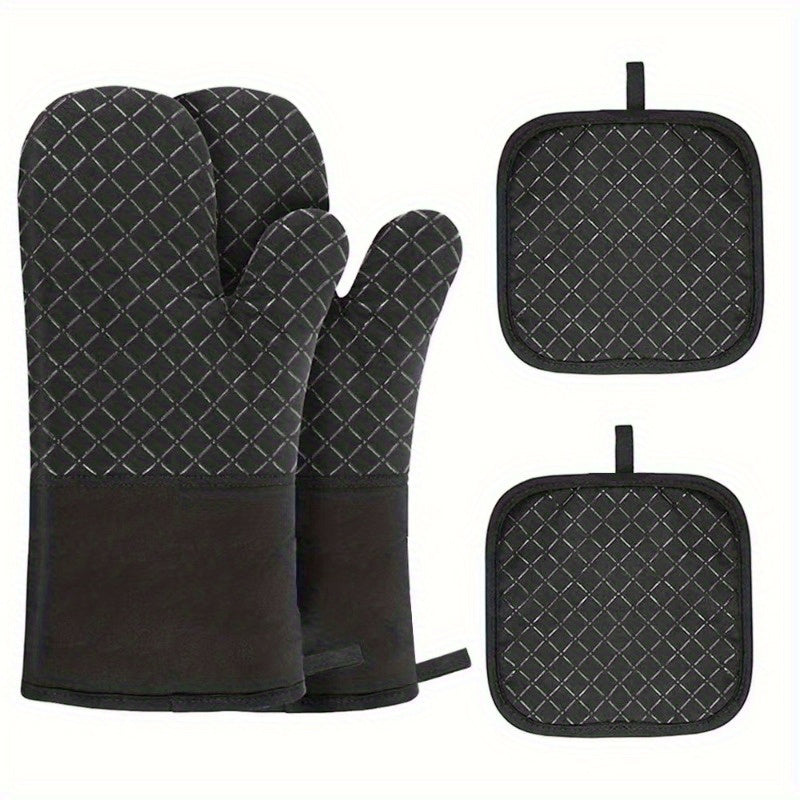 2-Pack Silicone Oven Mitts & Pot Holders – Heat Resistant