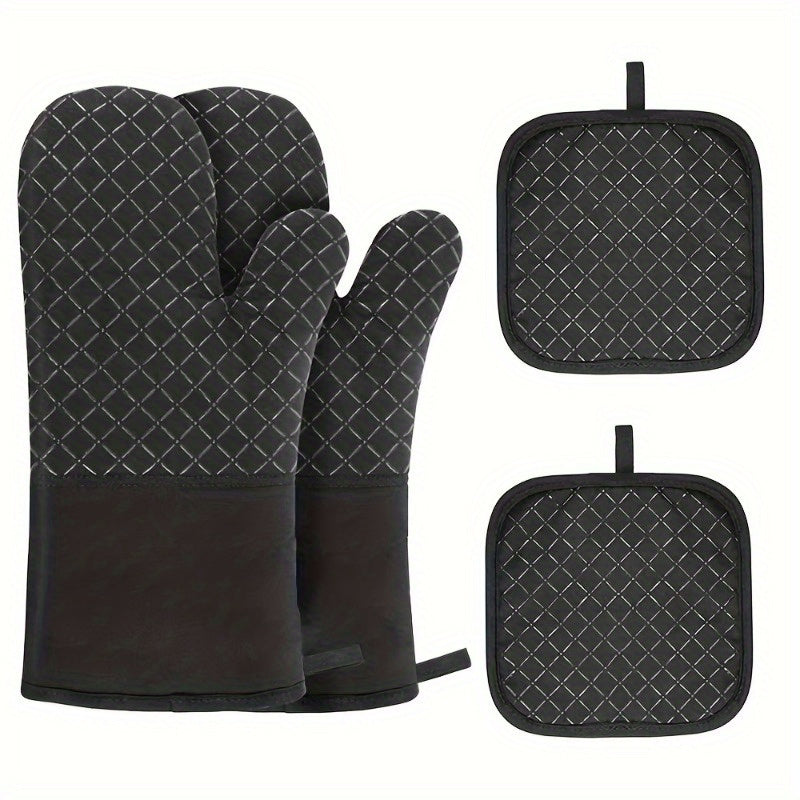 2-Pack Silicone Oven Mitts & Pot Holders – Heat Resistant