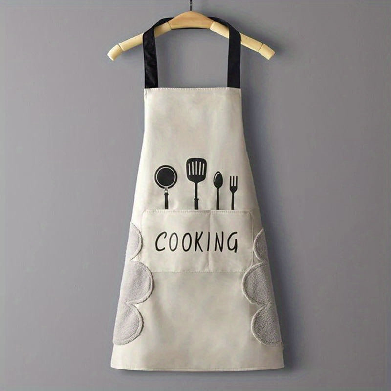 Waterproof Oil-Resistant Kitchen Apron with Pocket