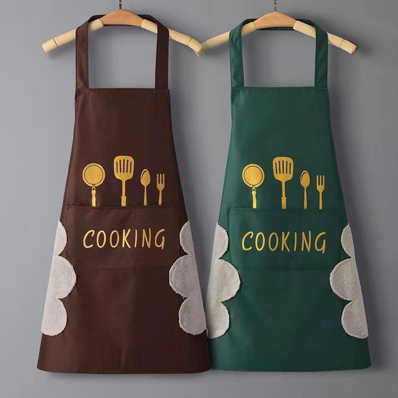 Waterproof Oil-Resistant Kitchen Apron with Pocket