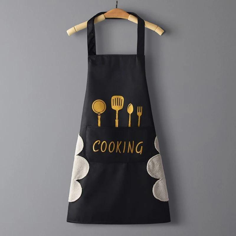 Waterproof Oil-Resistant Kitchen Apron with Pocket