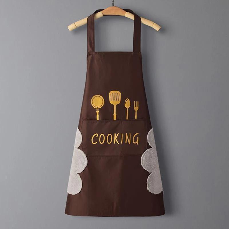 Waterproof Oil-Resistant Kitchen Apron with Pocket