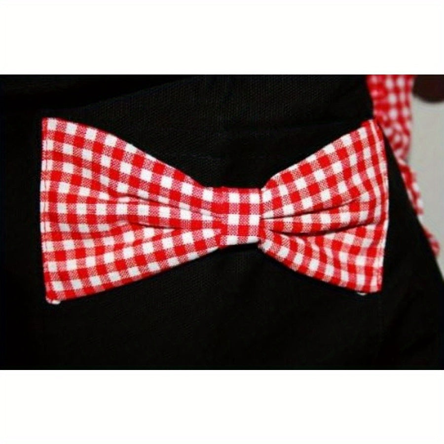 Delantal de cocina vintage con volantes y bolsillos con lazo