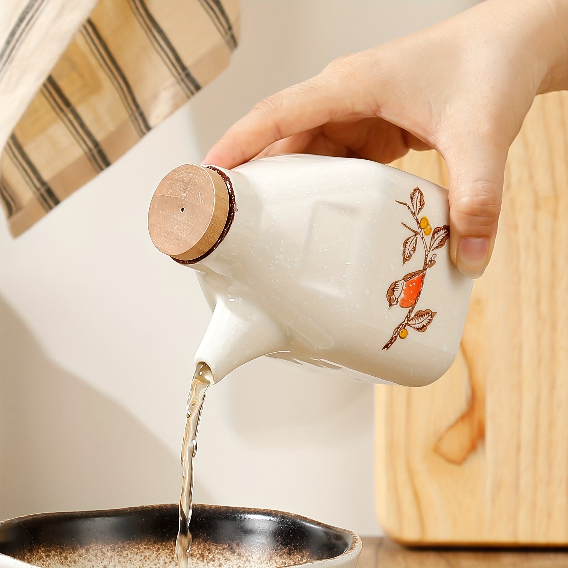 Ceramic Oil & Vinegar Dispenser Bottle