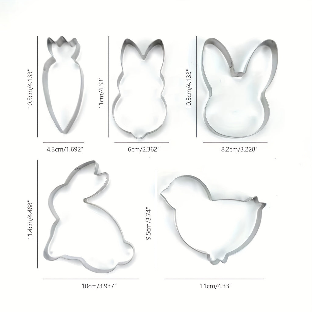 Easter Cookie Cutters-5pcs