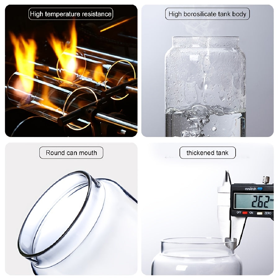 Glass Storage Jar with Bamboo Lid – Airtight Kitchen Canister