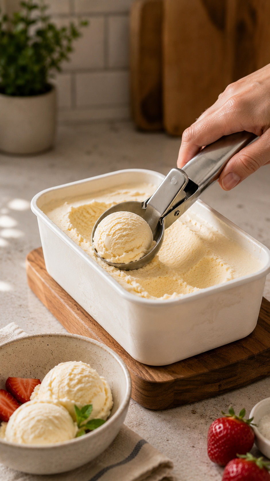 Stainless Steel Ice Cream Scoop & Fruit Baller
