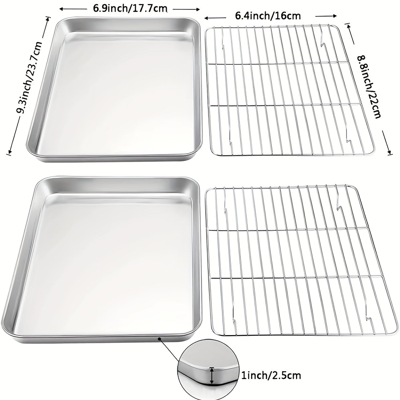 Stainless Steel Baking Sheet & Cooling Rack