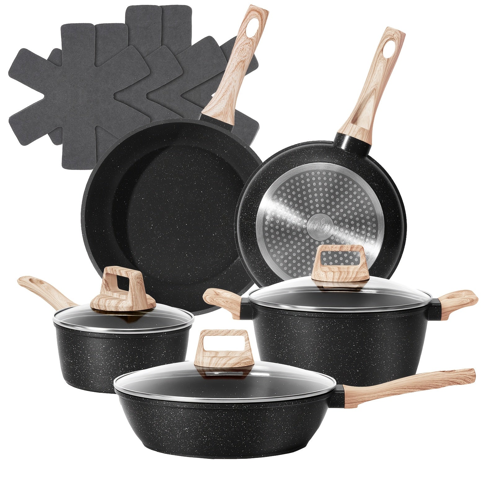 12-Piece Granite Non-Stick Cookware Set