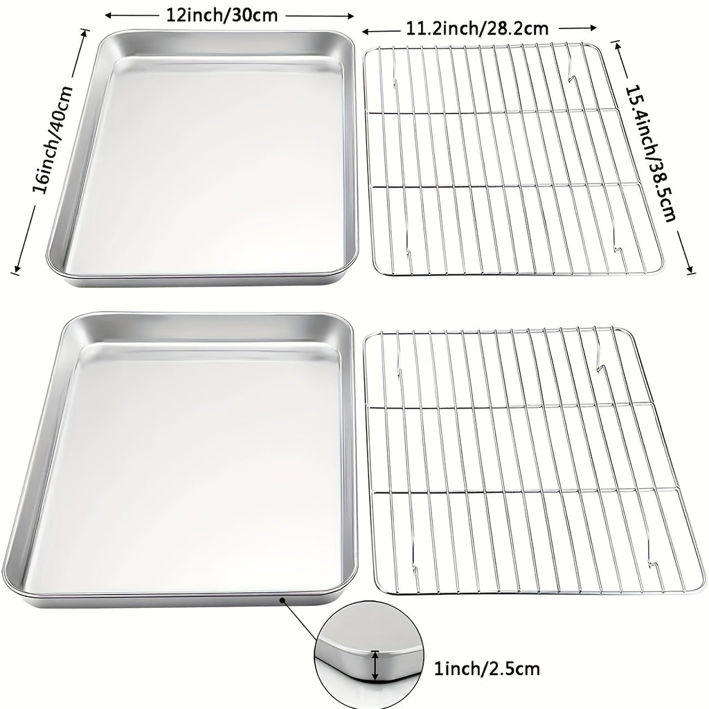 Bandeja de horno y rejilla de enfriamiento de acero inoxidable