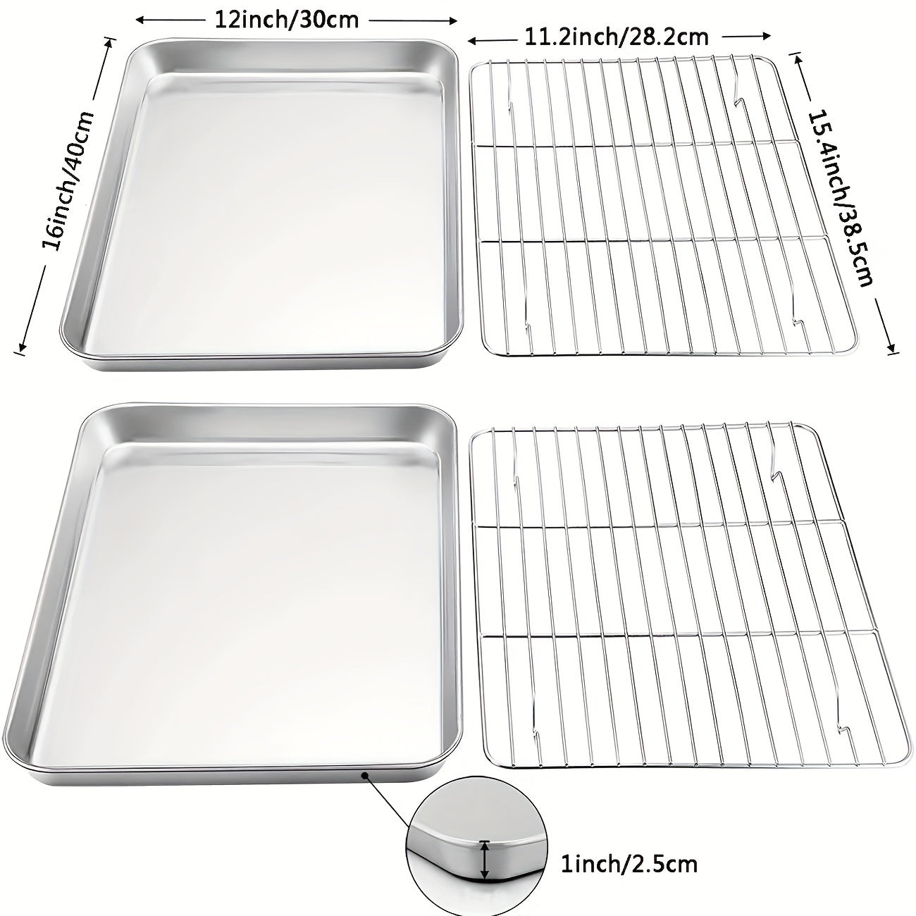 Stainless Steel Baking Sheet & Cooling Rack