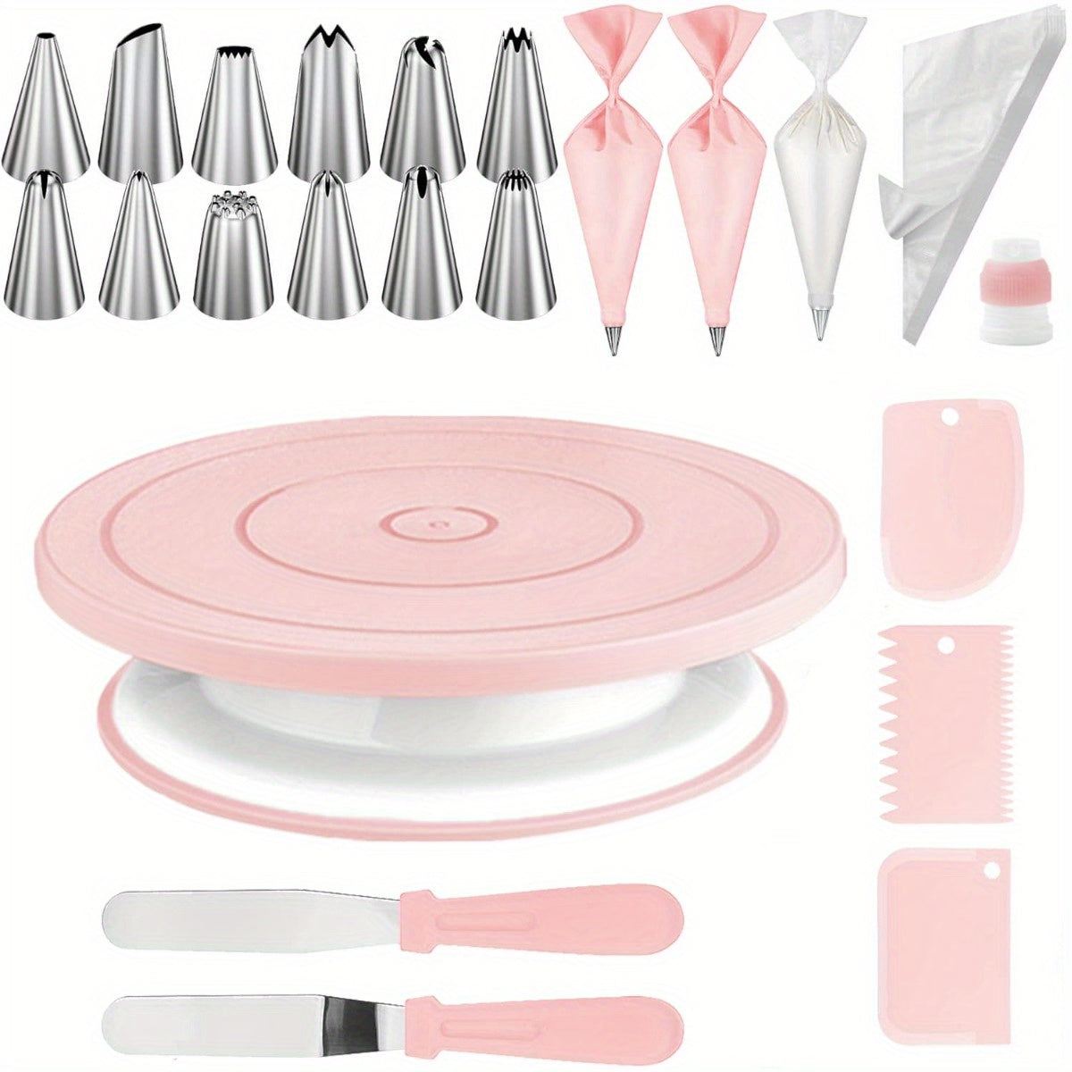 Cake Decorating Kit with Turntable