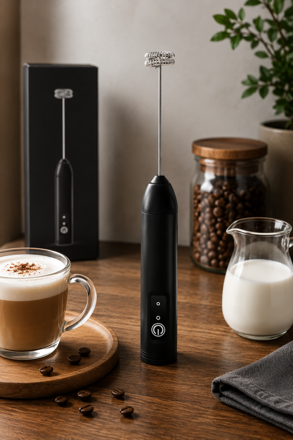Rechargeable Milk Frother & Whisk