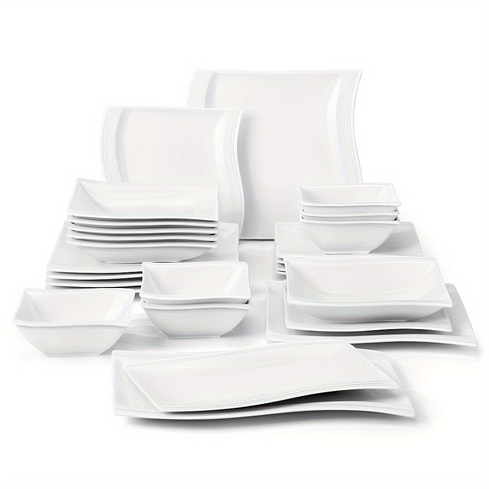 Square Porcelain Dinnerware Set