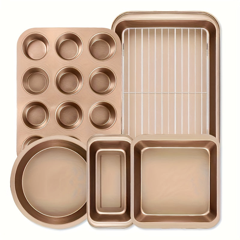 Nonstick Bakeware Set with Rack-14pcs