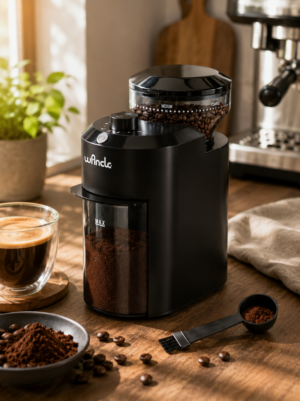 Wancle Electric Burr Coffee Grinder