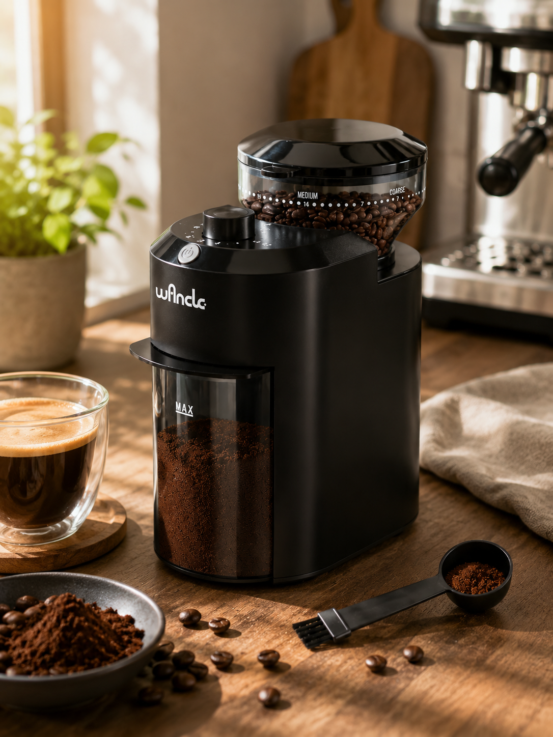 Wancle Electric Burr Coffee Grinder