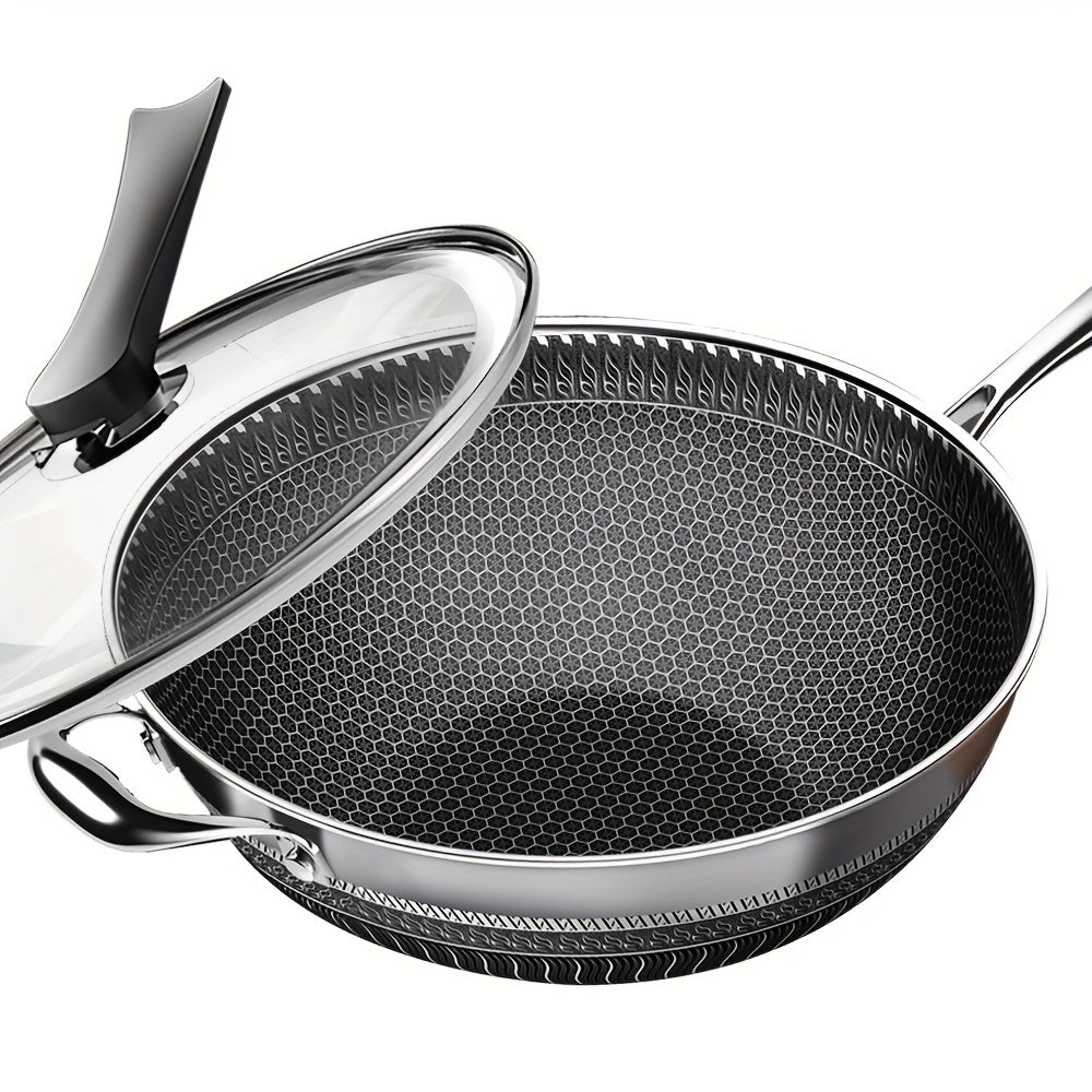 Non-Stick Stainless Steel Wok