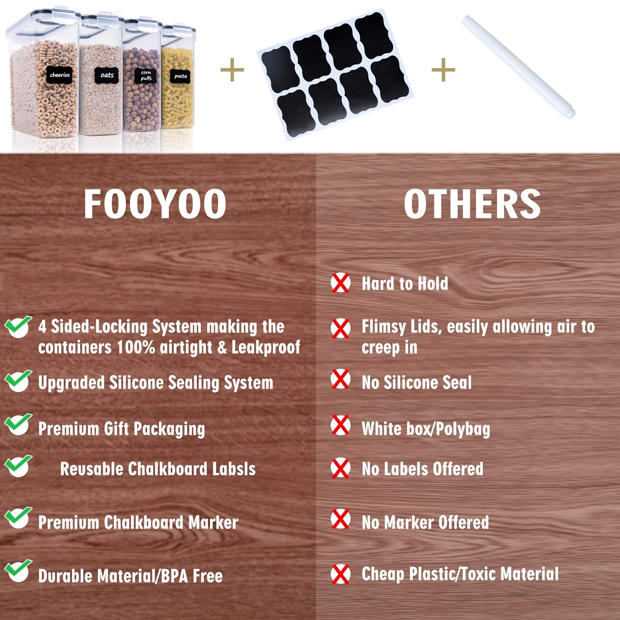 Food Storage Containers (4L / 135oz)- 4 pack