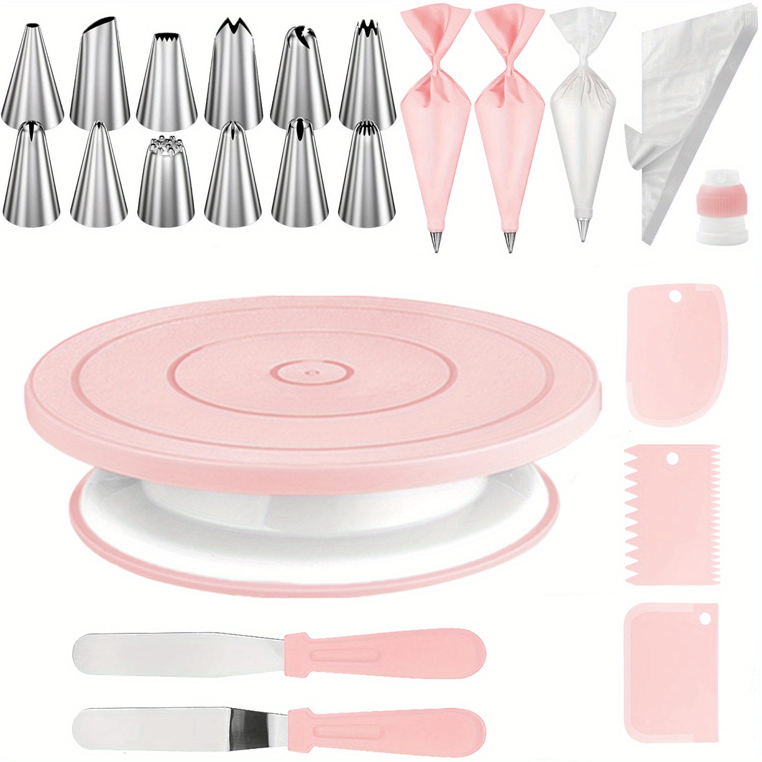 Cake Decorating Kit with Turntable