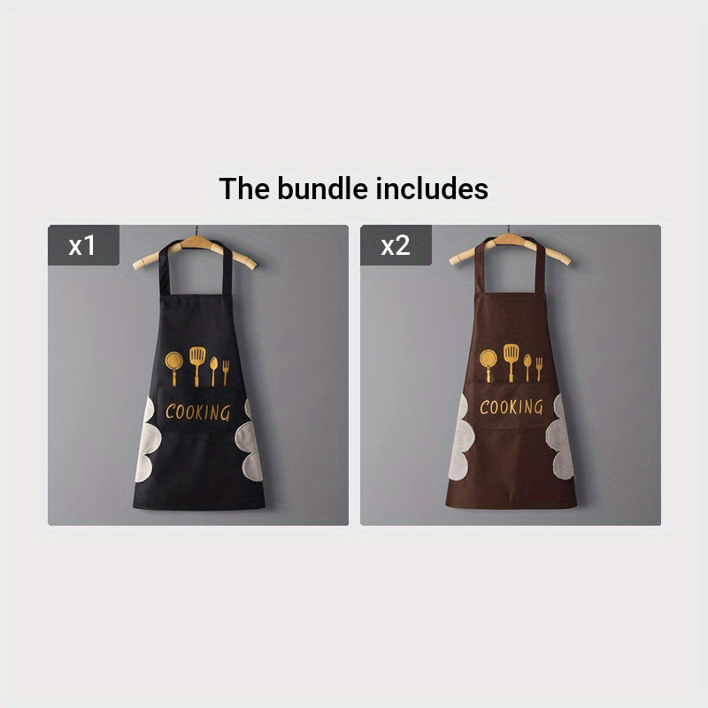 Waterproof Oil-Resistant Kitchen Apron with Pocket