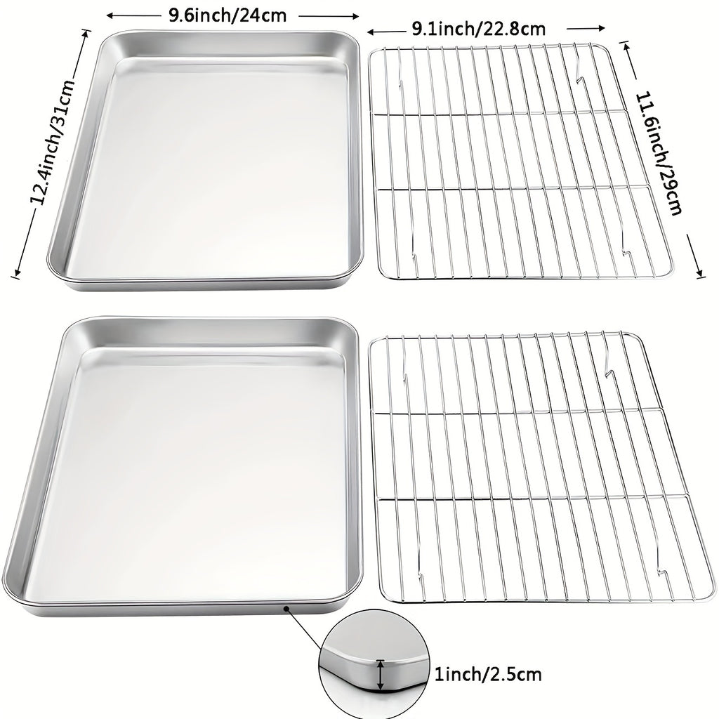 Bandeja de horno y rejilla de enfriamiento de acero inoxidable