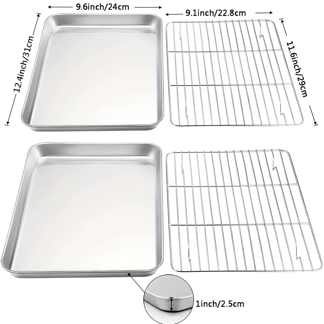 Stainless Steel Baking Sheet & Cooling Rack