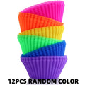 12-Pack Silicone Cupcake Molds – Reusable Non-Stick Muffin Baking Cups