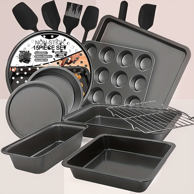 Nonstick Bakeware Set with Rack-14pcs