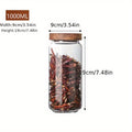 Glass Storage Jar with Bamboo Lid – Airtight Kitchen Canister