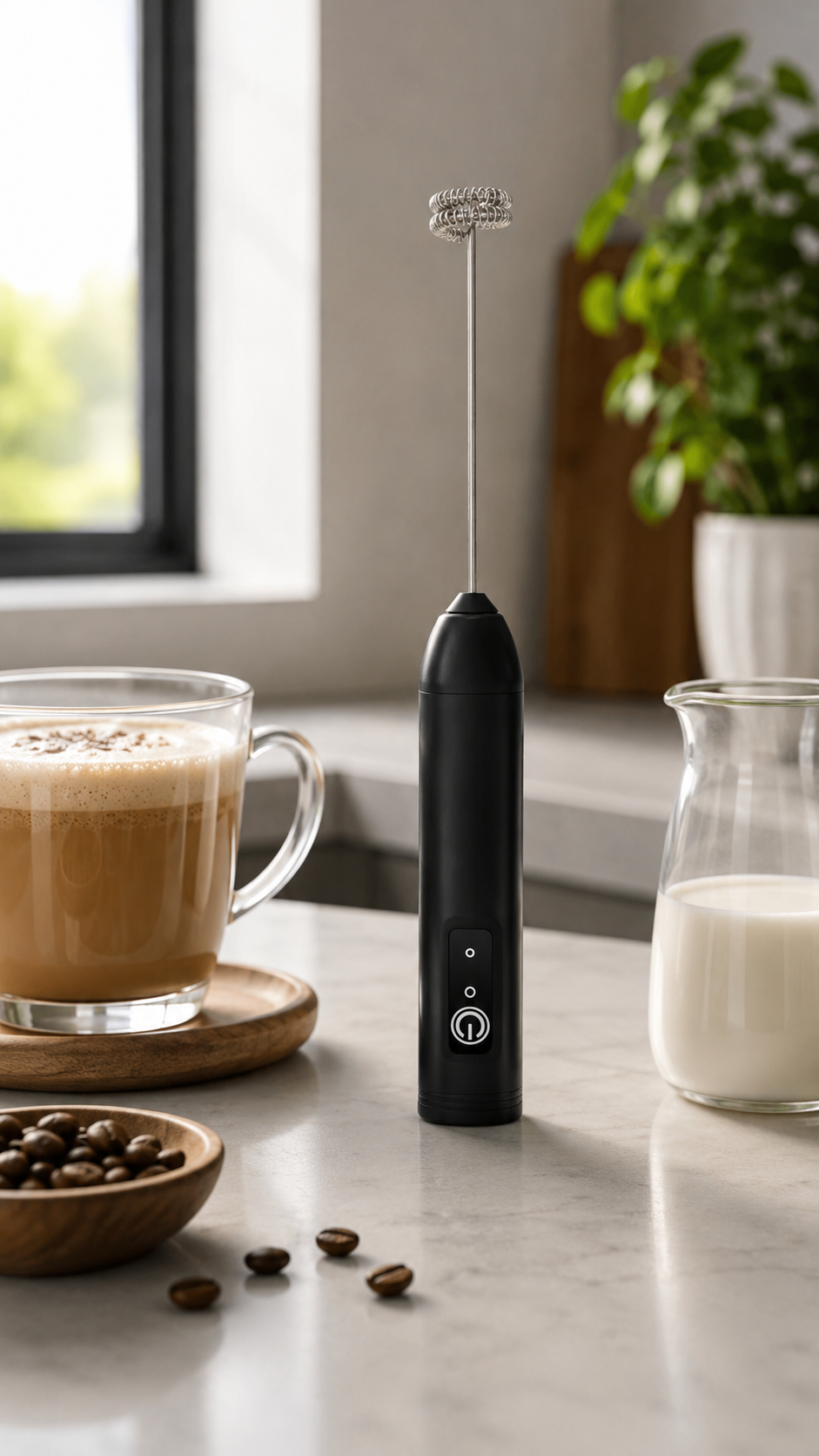 Rechargeable Milk Frother & Whisk