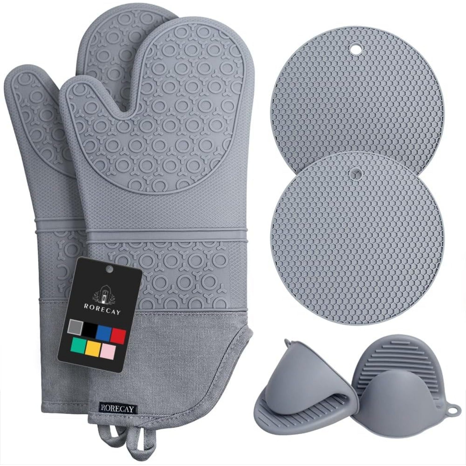 Premium Oven Mitts & Pot Holders Set