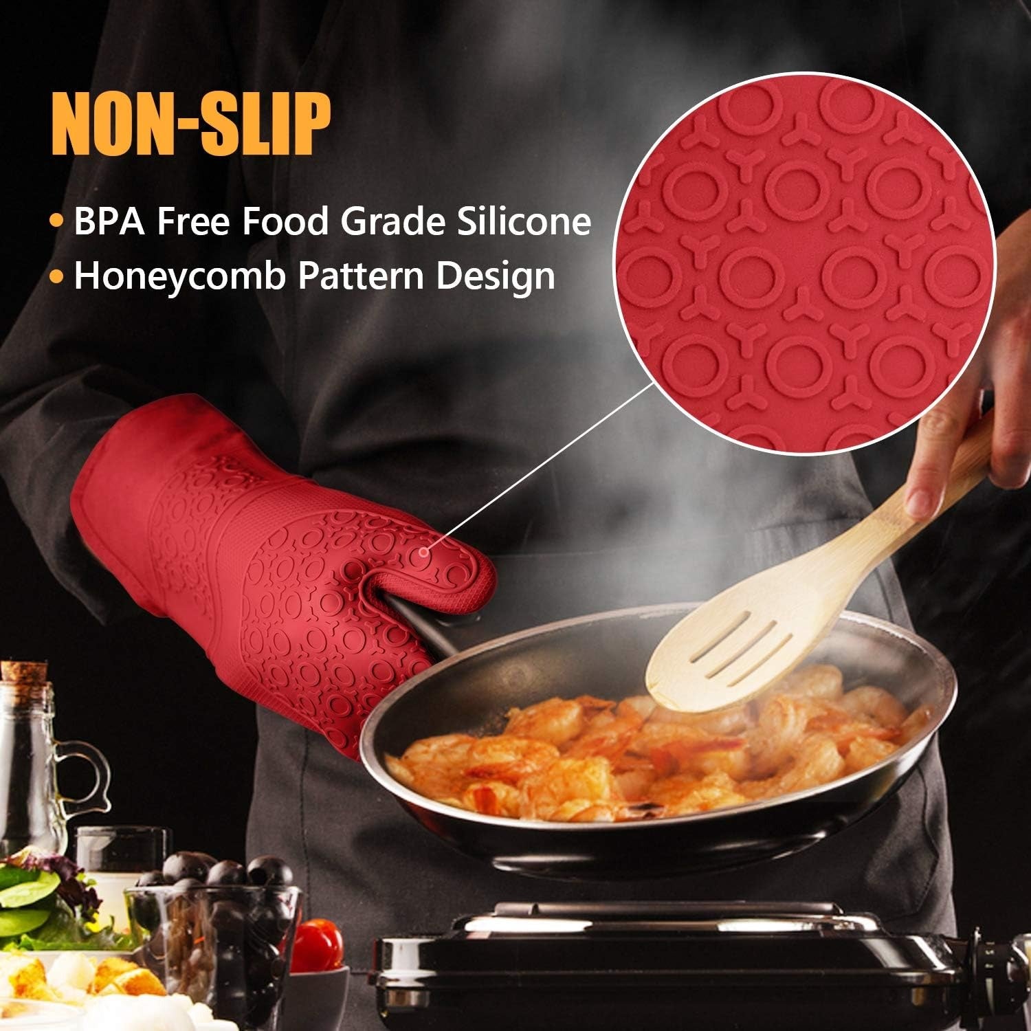 Premium Oven Mitts & Pot Holders Set