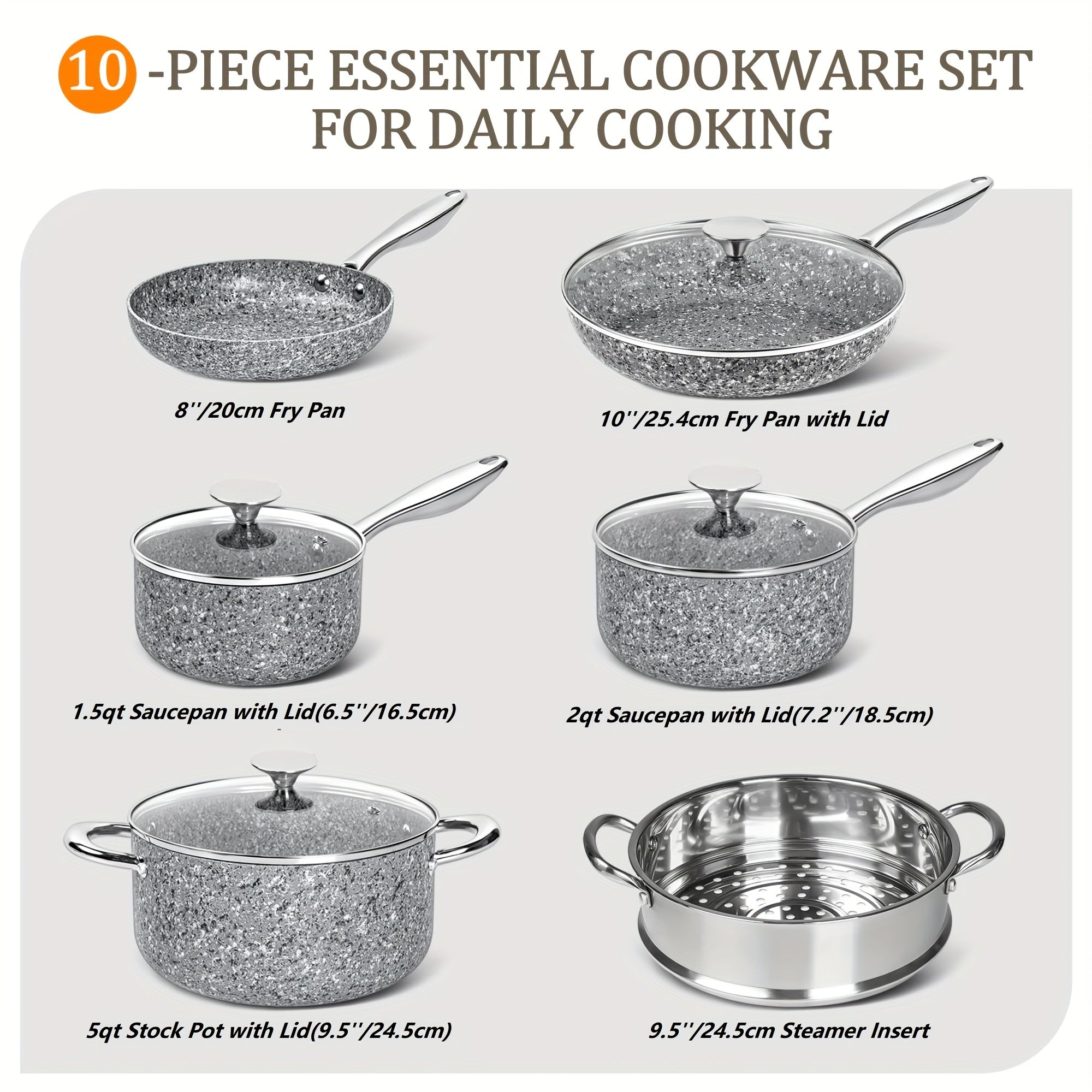 Granite pots and pans set