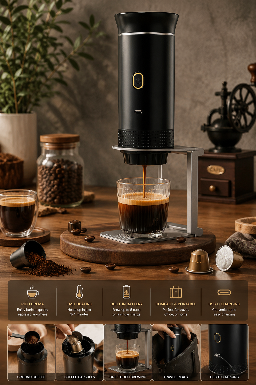 Portable Wireless Espresso Maker