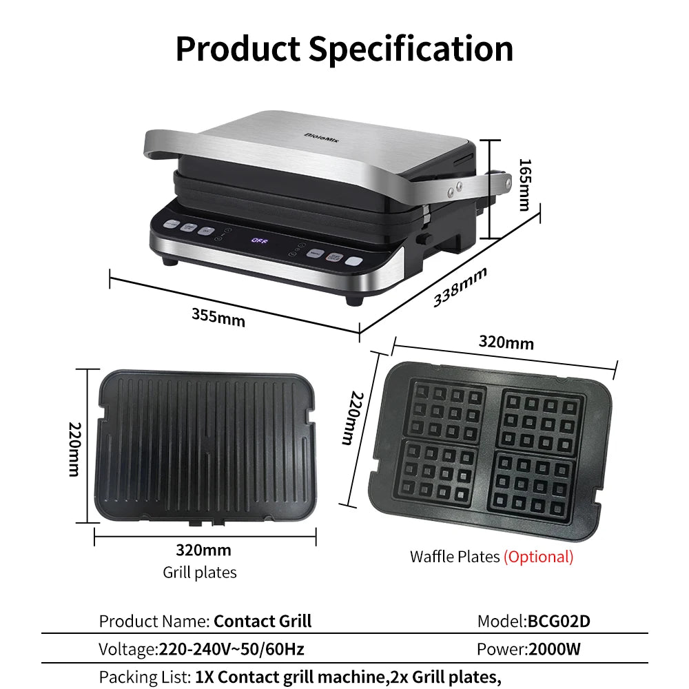 2000W Contact Grill