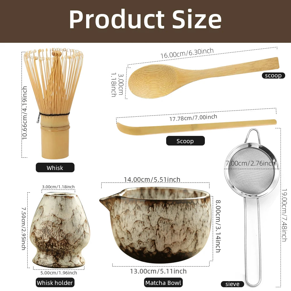 6-Piece Japanese Matcha Tea Set