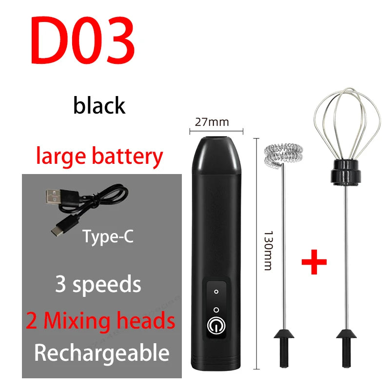 Rechargeable Milk Frother & Whisk