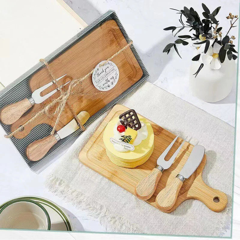 Cutting Board + knife and fork