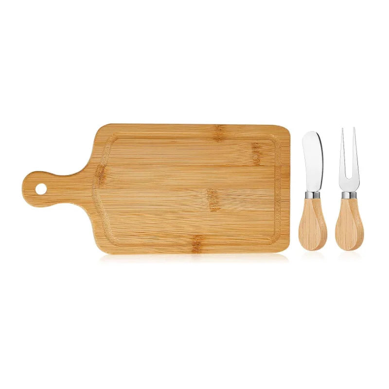 Cutting Board + knife and fork